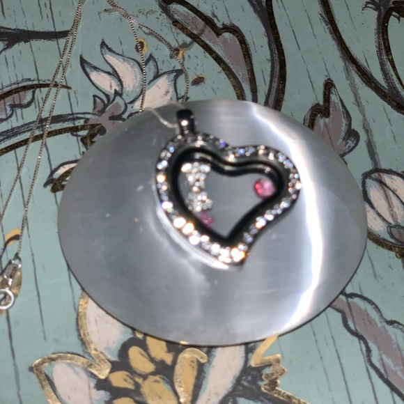 Floating Locket w/silver chain & Selenite Palm/Worry stone! - Picture 14 of 16